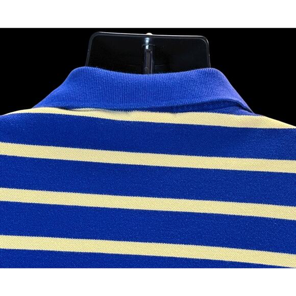 Vintage Disney Store Goofy Polo Shirt Blue Yellow Stripe XL 90s Embroidered Logo - Picture 7 of 11